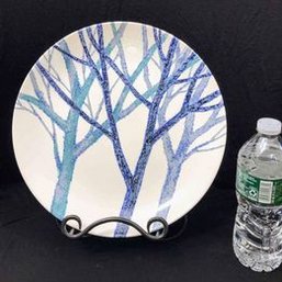 Noritake Craftone Trees Blue Branches Dinner Plate Japan 8770 Vtg 1977 Set Of 1