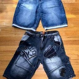 2 Pairs Of Men's Urban Wear Shorts Size 34