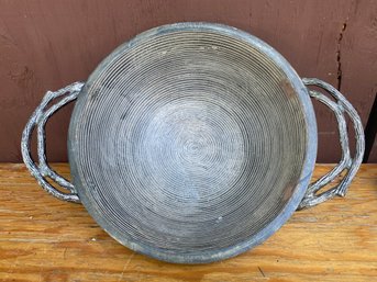 Beautiful Metal Handle Centerpiece Bowl