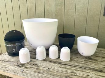 Brand New Black And White Flower Pots Of All Sizes