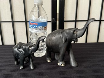 Beautiful Pair Of Carved Elephants