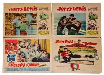 4 Vintage 1960's Jerry Lewis Lobby Cards