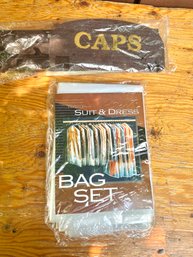 New- Garment Bags And Cap Rack