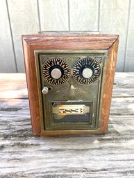 Antique Post Office Box Door Bank-1950s