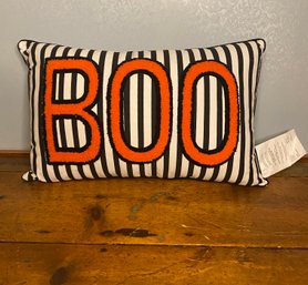 Striped- BOO Halloween Pillow