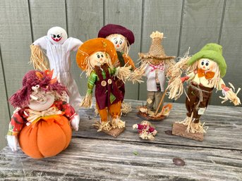 Lot Of 7 Decorative Scarecrows