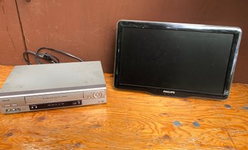 VCR And 19 Inch Tv