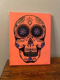 Sugar Skull Painted Canvas  8x10