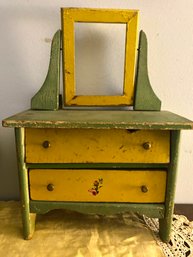 Art Deco Mini Dresser With Mirror Frame