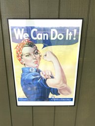 WE CAN DO IT- Rosie The Riveter Framed Poster