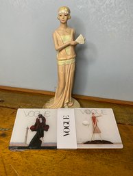 Vogue Coasters And Flapper Statue