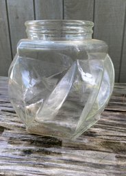 Glass Hexagonal Twisted Jar