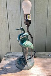 Antique Crane Lamp