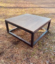 Square Metal Frame Coffee Table.