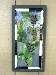 Satin Glass Framed Grapes