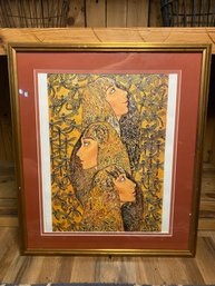 3 Ladies Framed Artwork 22x26