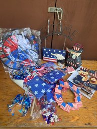 Americana Decor Lot- Red White And Blue