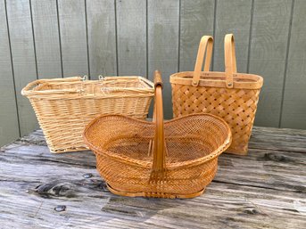 Trio Of Handled Baskets