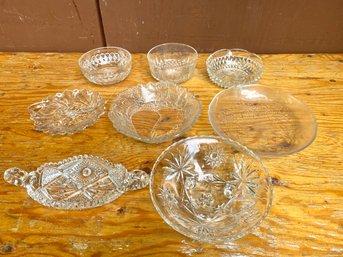 Lot Of Vintage Crystal Dishes And Bowl