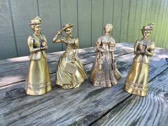 4 Cast Iron Avon Women- Brass Color-heavy!