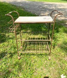 1960s Metal Rolling Serving Cart