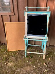 Shabby Chic Easel And Large Cork Board