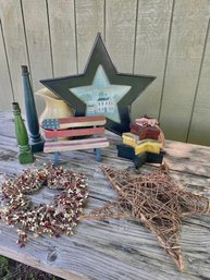 Americana Primitive Decor Lot