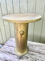 Antique Brass Lion Head Umbrella Stand -table