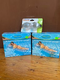 NIB- Pool Floats And Goggles