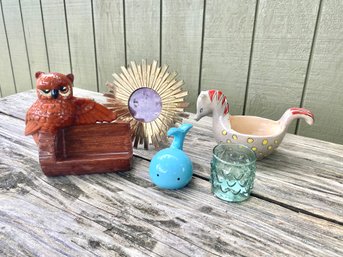 Odd And Ends Animal Items -Owl Business Card Holder, Sunburst Frame And More