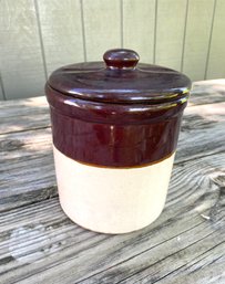 Small Crock With Lid