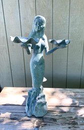 2 Foot Tall Mermaid Statue- Business Card Holder