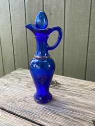 Cobalt Glass Avon Decanter