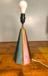 Gabriella Stain Glass Triangle Lamp-works