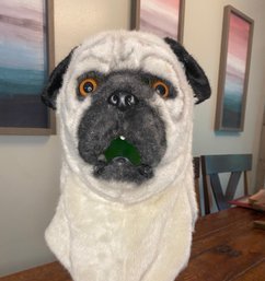 Realistic Pug Dog Head Mask- Movable Jaw