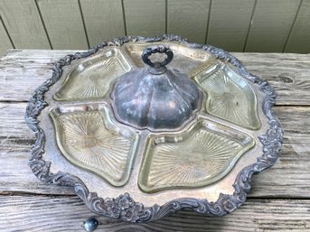 Vintage  Silver Plates Lazy Susan