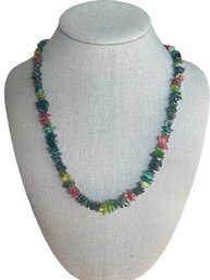 Vintage Multicolored Stone Beaded Necklace