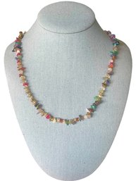 Multicolored Natural Stone Beaded Necklace