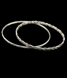 Set Of 2 Patterned Bangle Bracelets