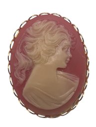 Vintage Cameo Portrait Brooch