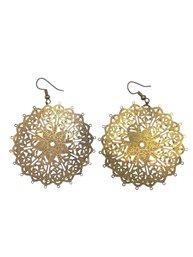 Vintage Large Filigree Dangle Earrings