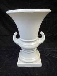 White Laveno Italy Ceramic Urn Vase Planter