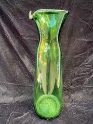 Green Glass Pitcher