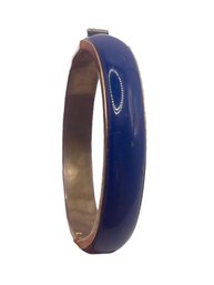 Vintage Bold Blue Enamel Bangle Bracelet