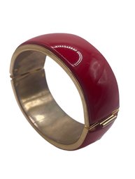 Vintage Bold Red Enamel Bangle Bracelet