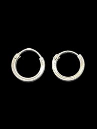 Vintage Sterling Silver Mini Hoop Earrings