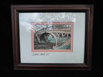 Framed Central Park Signed Art Print