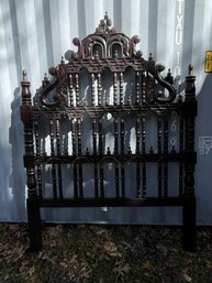 Carved Jacobian Headboard Full Size Bed Backboard