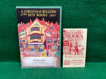 A Christmas Bulletin Of The Best Books 1927. 148 Page ILL Catalog With 1927 A Book Buyers Guide. Publ. In 1927