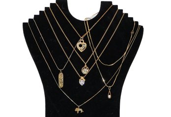 7 Beautiful Gold Tone Necklaces